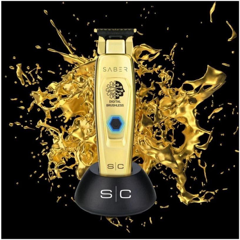 Stylecraft Saber Professional Full Metal Body Digital Brushless Motor Cordless Trimmer - Gold - Image 2