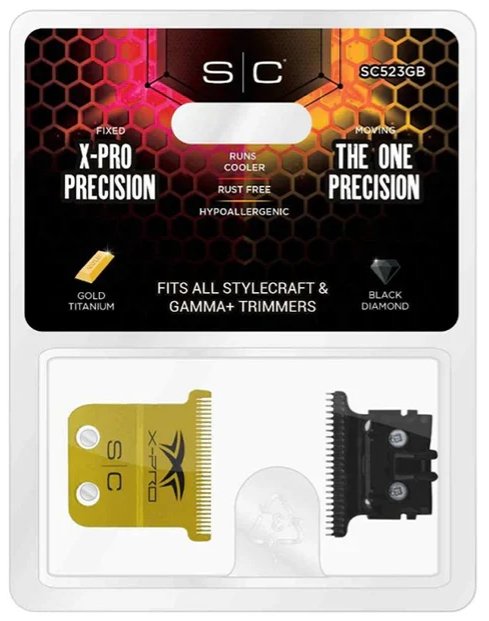 StyleCraft Fixed Gold X-Pro Wide Trimmer Blade with DLC Deep Tooth Cutter - Image 2