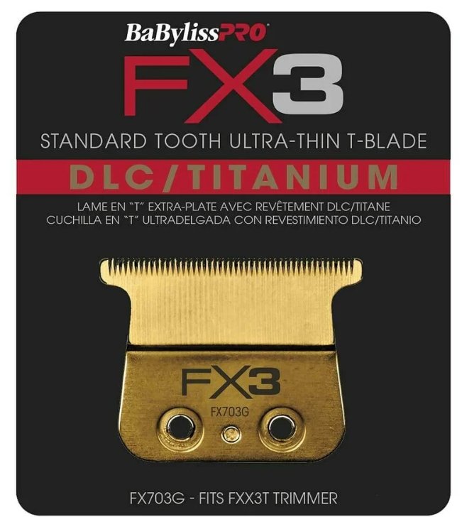 BaBylissPRO Fx3 Trimmer DLCTitanium Standard Tooth Blade #FX703G - Image 2