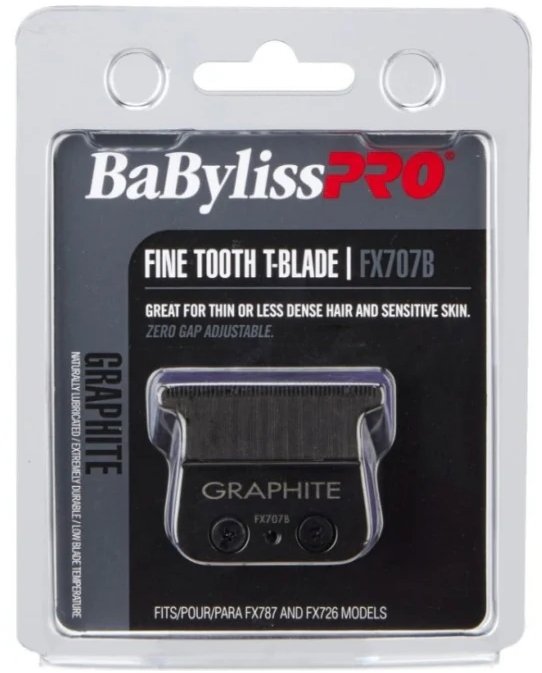 BaBylissPRO Black Graphite Fine-Tooth T-Blade #FX707B - Image 2