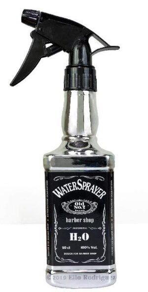 Water Spray Bottle Silver Metallic 16 oz