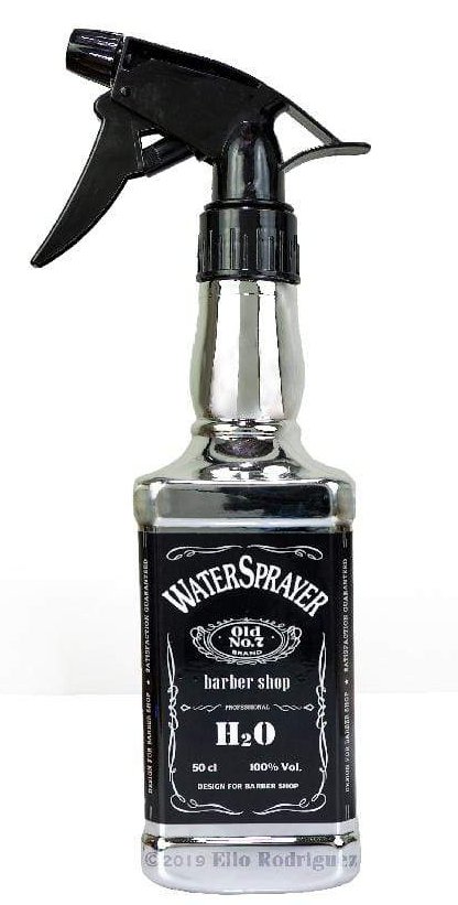 Water Spray Bottle Silver Metallic 16 oz