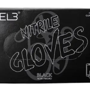L3VEL3 Professional Nitrile Gloves Black 100 Pack Small